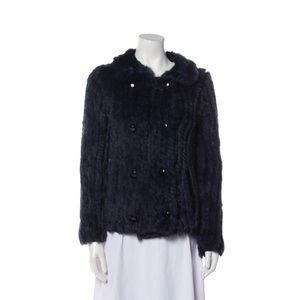 Marc by Marc Jacobs Dark Blue Fur Coat - Women’s Size Small